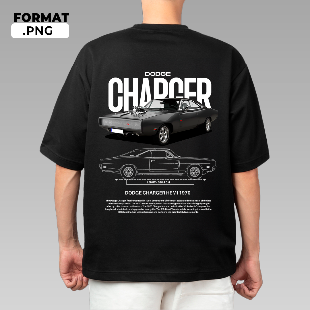 Dodge Charger HEMI 1970 - t-shirt design