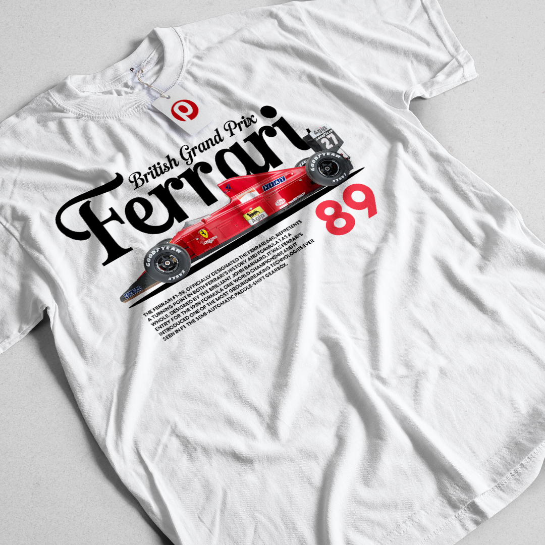 Ferrari F1-89 template t-shirt design
