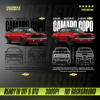 Digital File - Car t-shirt design Chevrolet camaro COPO