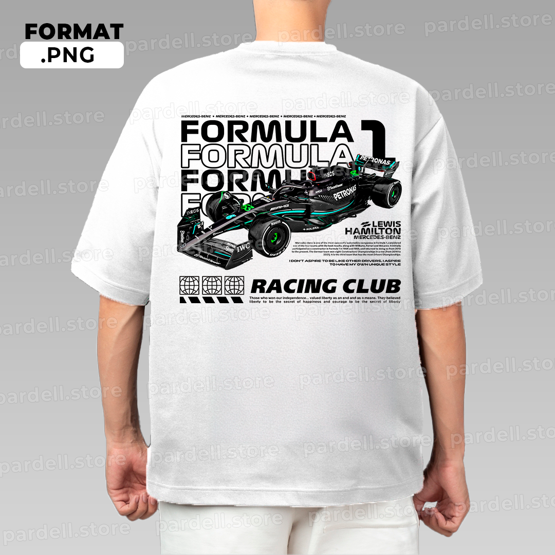 F1 Lewis Hamilton Car Mercedes-Benz / Design Shirt