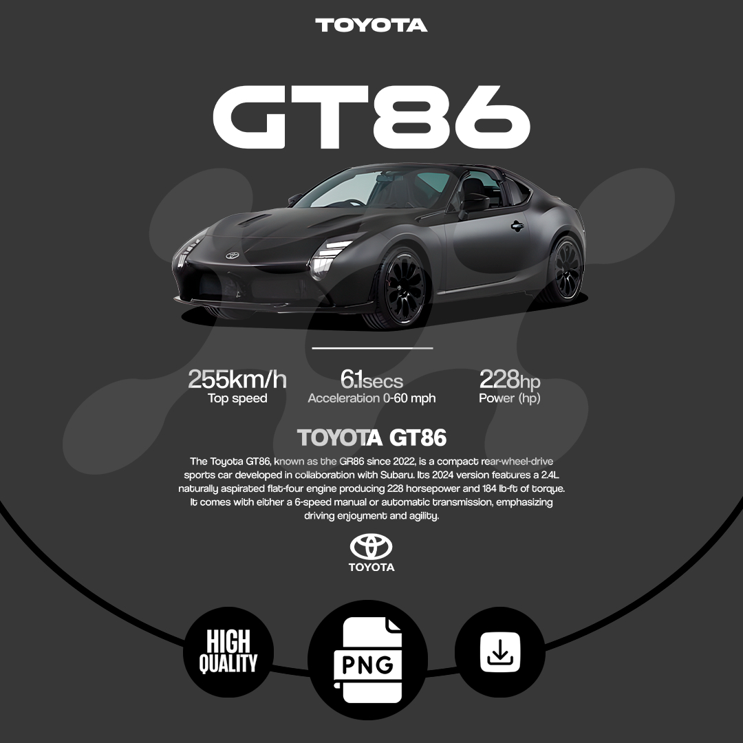 car t-shirt desing Toyota GT86