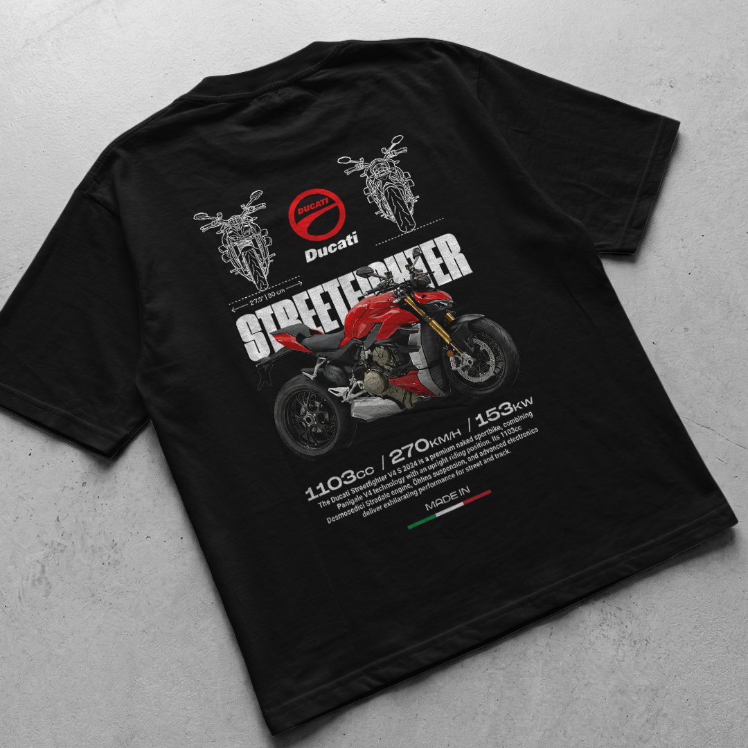 Motorcycle t-shirt design Ducati streetfighter V4 s