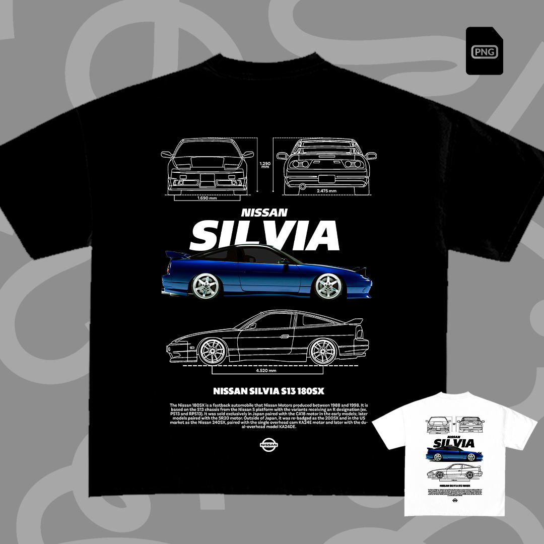 Nissan Silvia S13 180SX t-shirt design