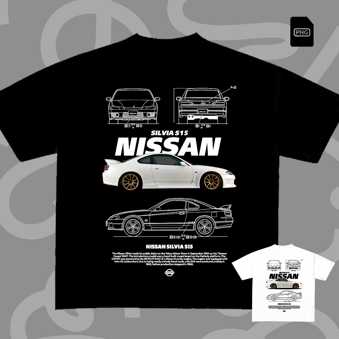 Nissan Silvia S15 t-shirt design