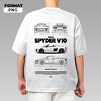 Car design for t-shirt, graphic, audi spyder vector for print