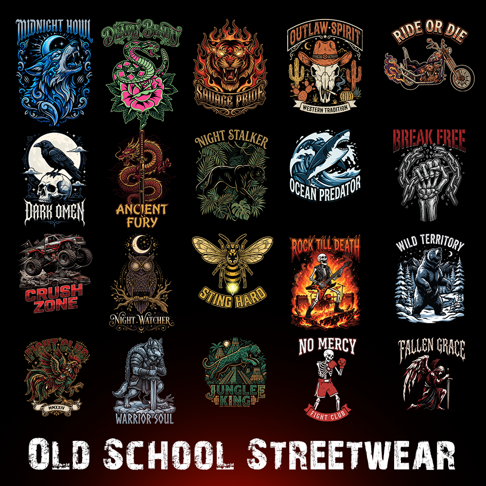 Dark Ink Collection: Diseños Streetwear Old School