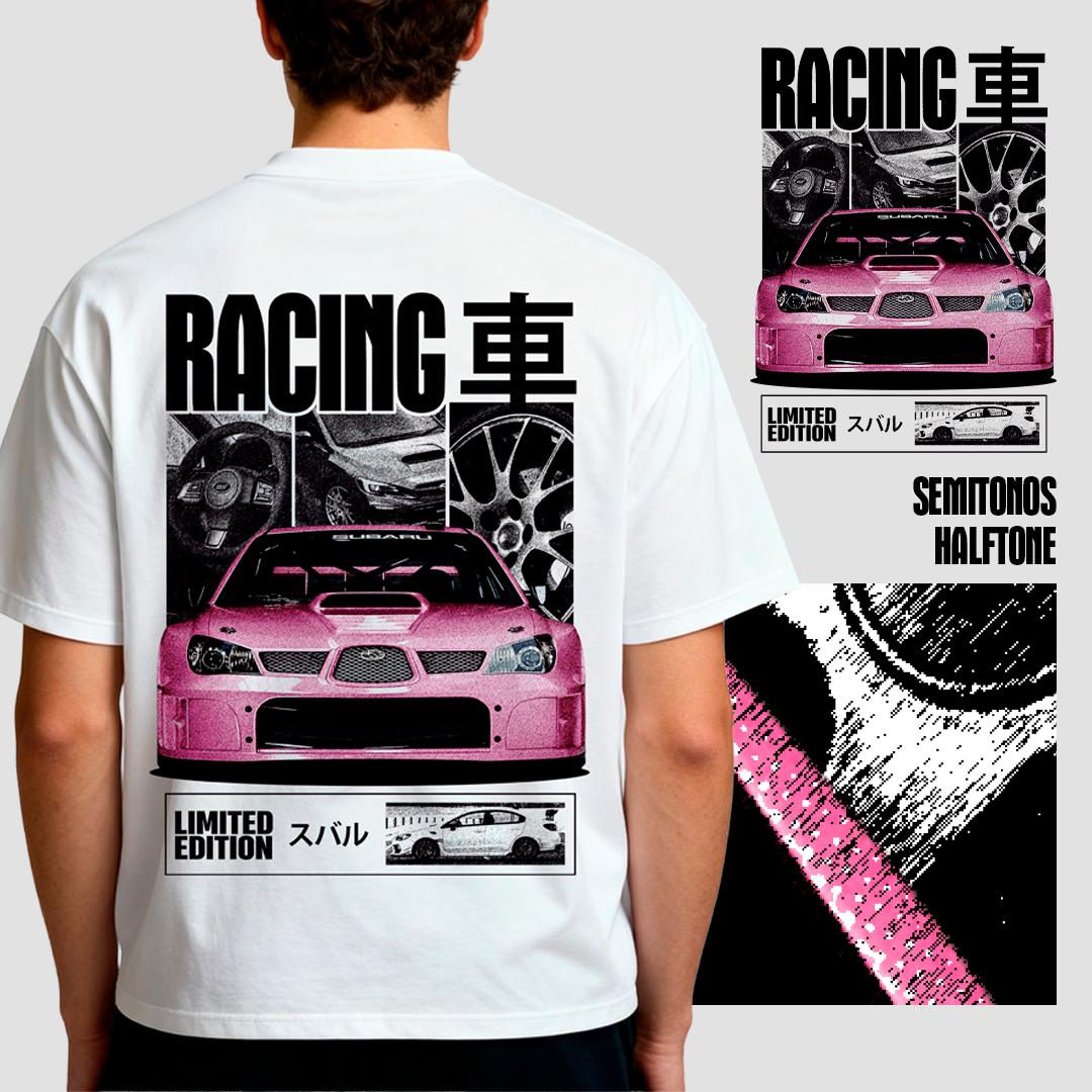 Racing speed car Subaru t-shirt design