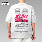Honda Suki S2000 t-shirt design white version template