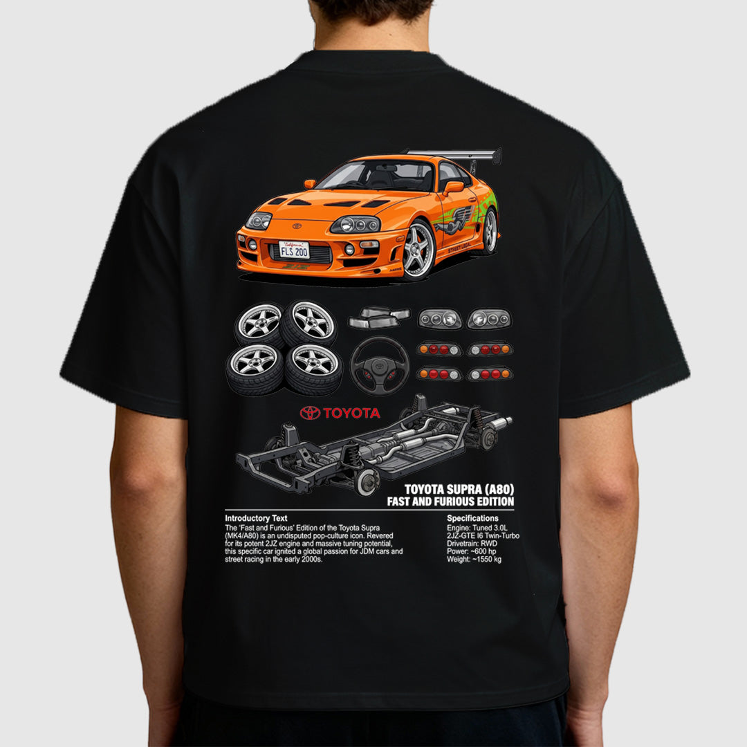 Digital artwokr toyota supra mk4 t-shirt design