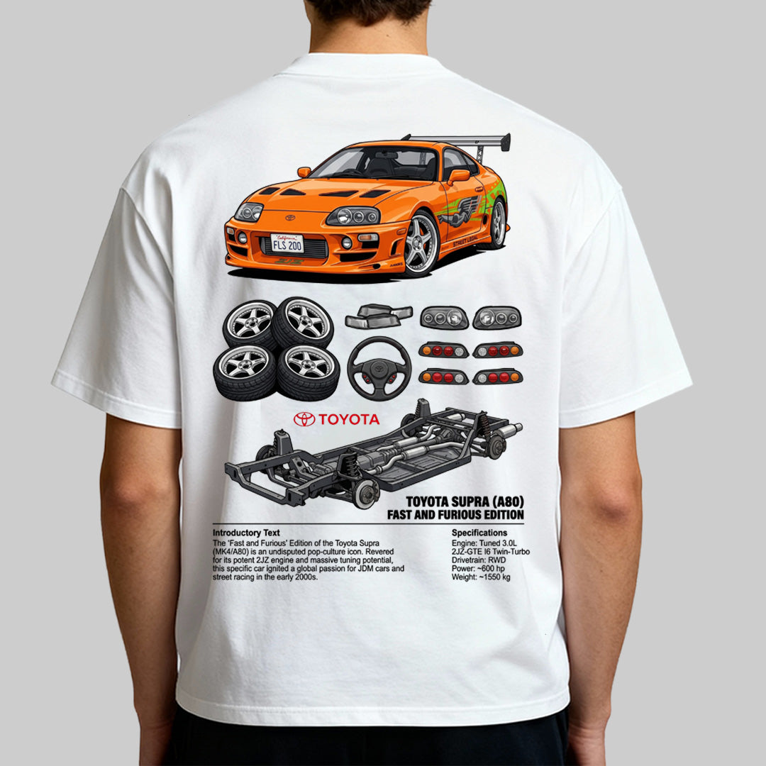 Digital artwokr toyota supra mk4 t-shirt design