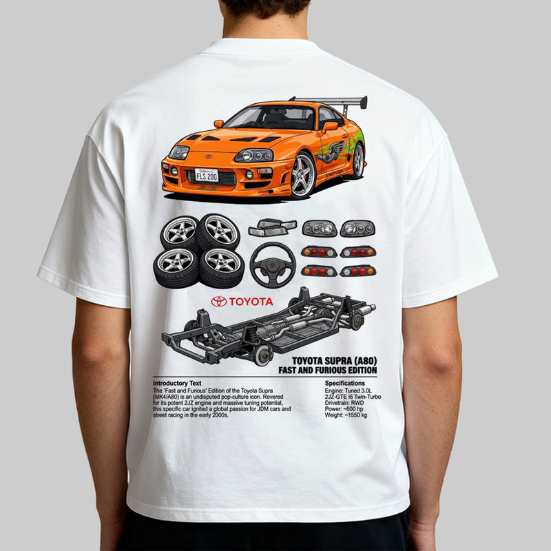 Digital artwokr toyota supra mk4 t-shirt design