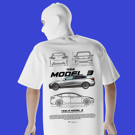 Tesla Model 3 - Template t-shirt design