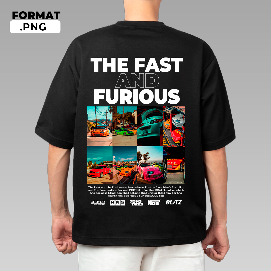 Fast & Furious Collage - T-shirt design