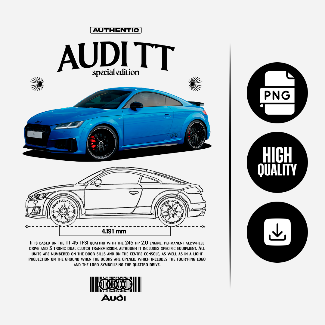 illustration car design - for print - digital product