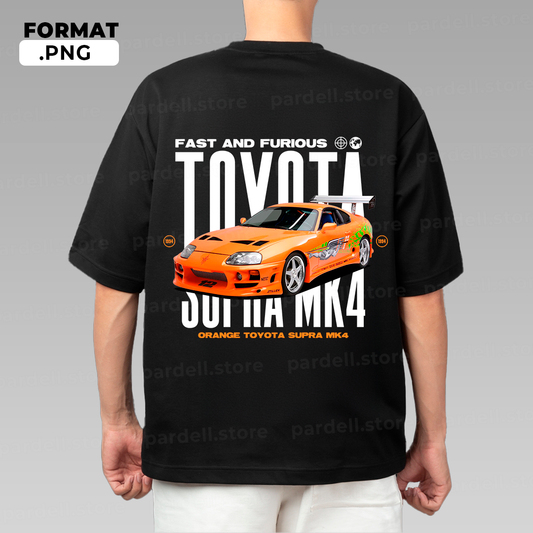 Toyota Supra MK4 Fast & Furious / T-shirt design