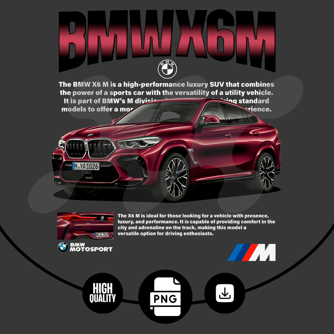 Bmw X6M - t-shirt design