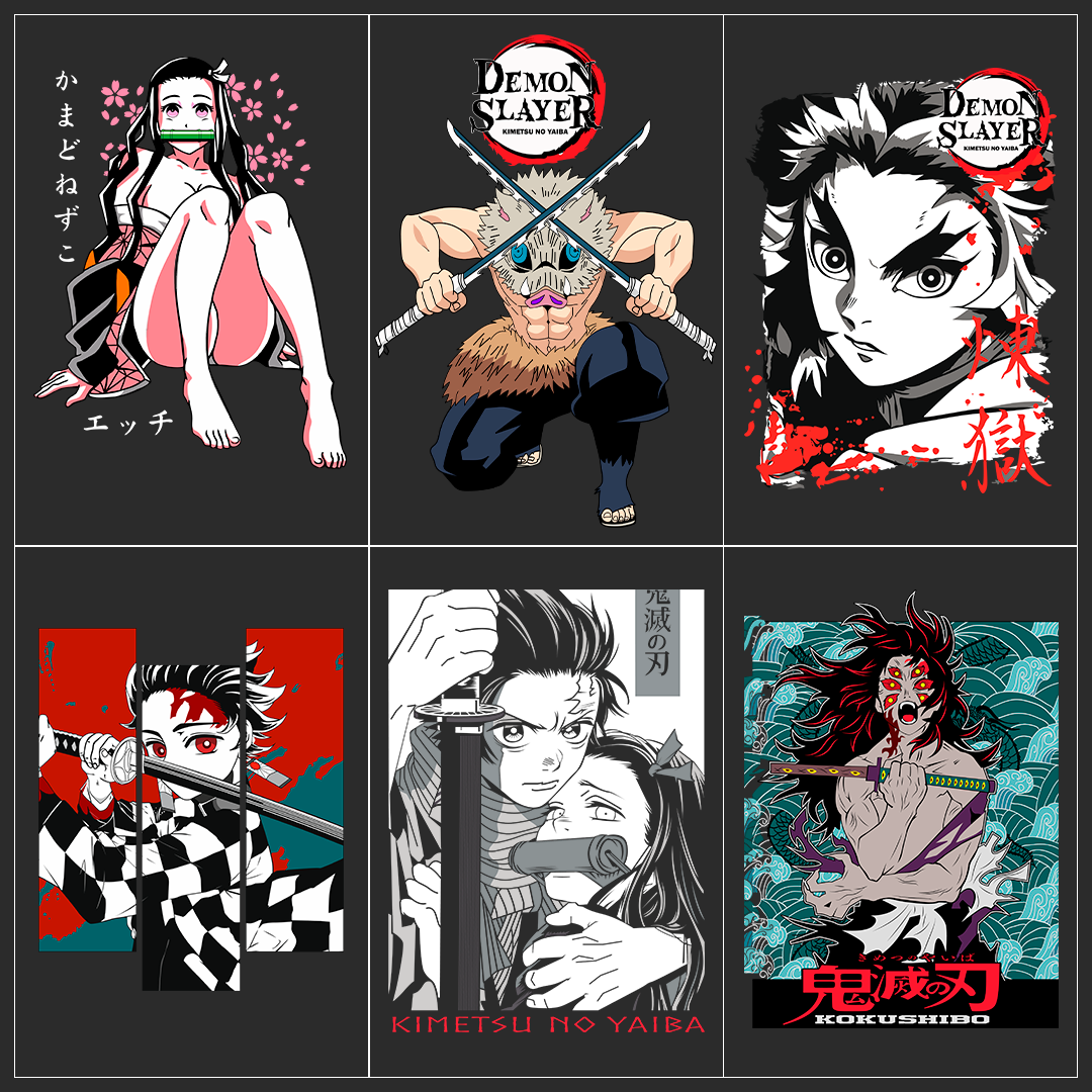 De*mon Sla*yer 25 Designs - t-shirt design