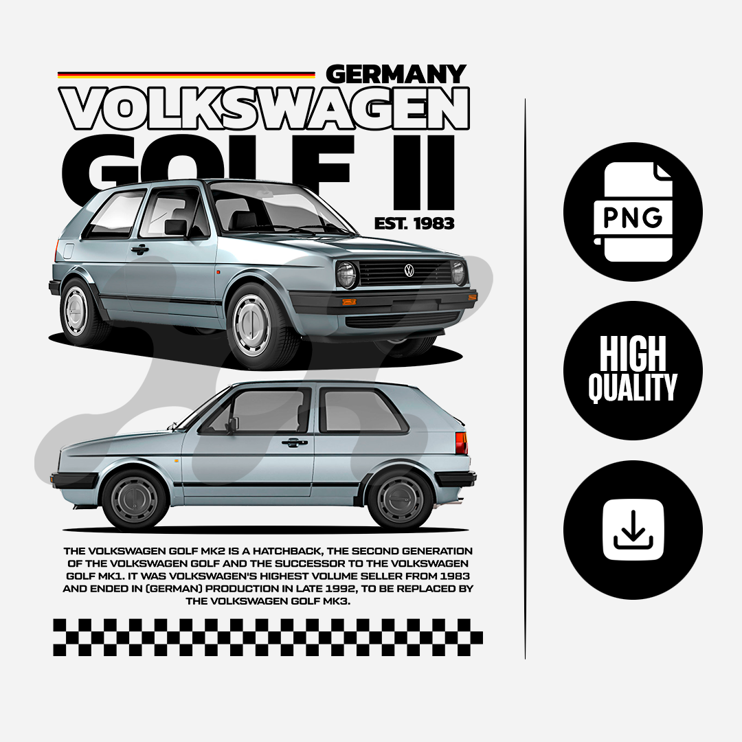 Car t-shirt design - VW MK2