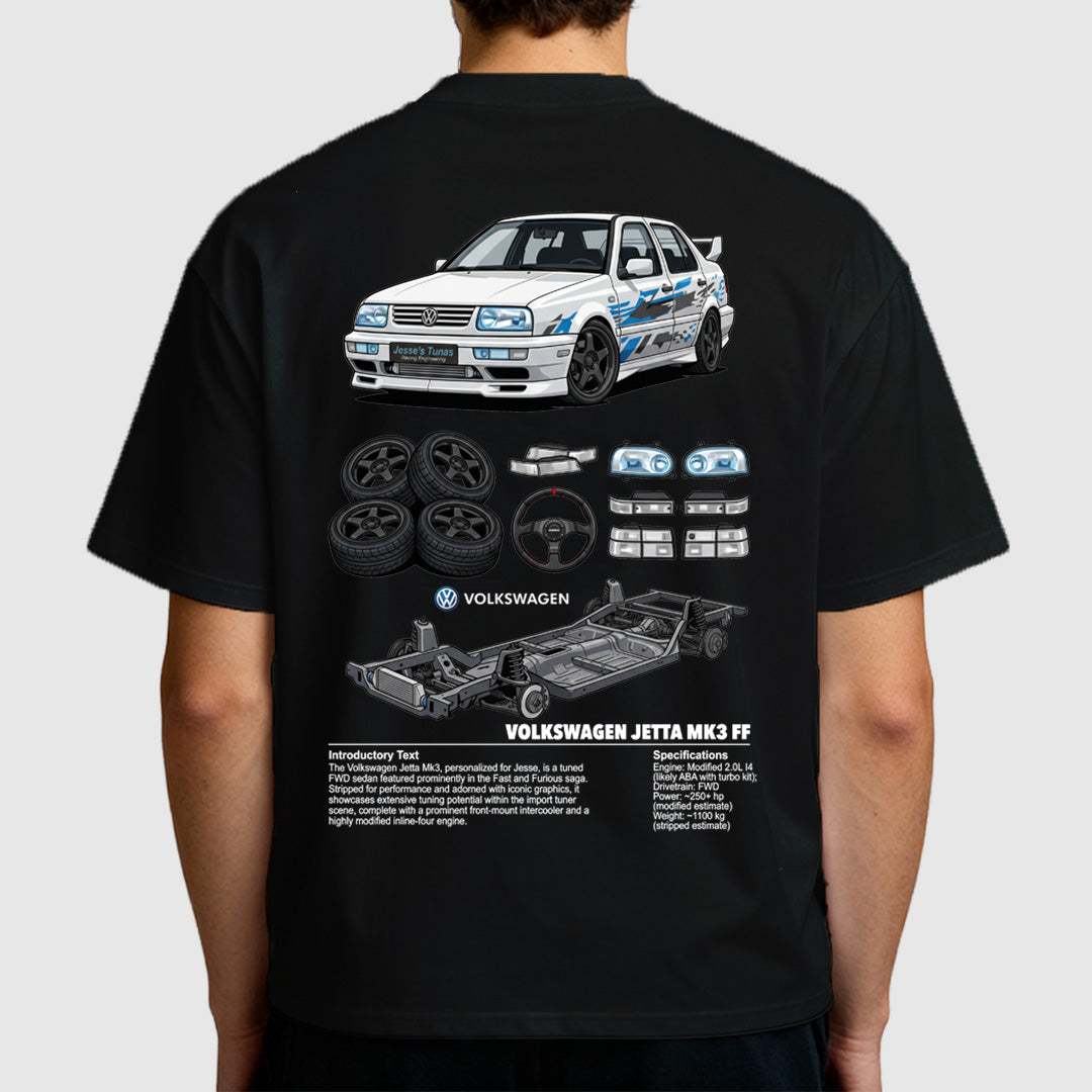 Digital artwork Volkswagen jetta t-shirt design