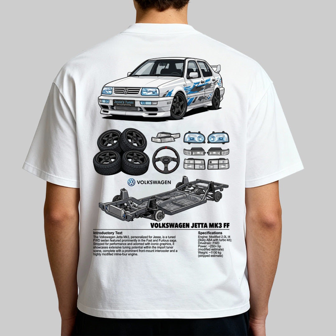 Digital artwork Volkswagen jetta t-shirt design