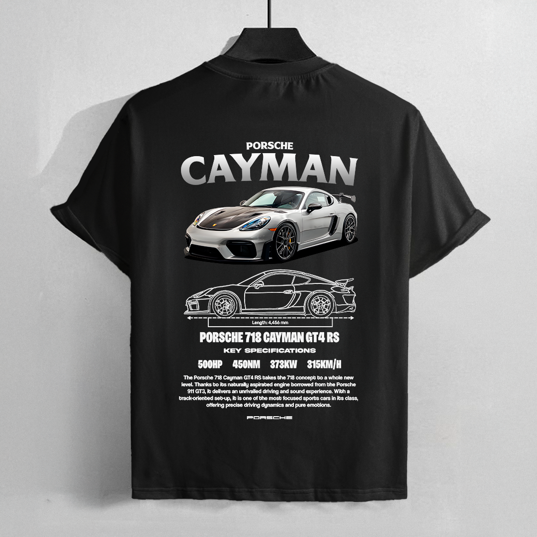 car t-shirt design - porsche cayman