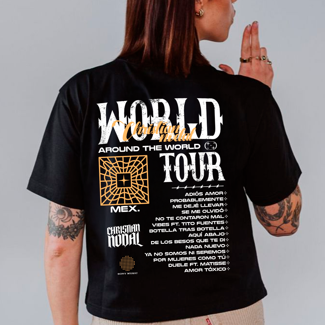 Christian Nodal World Tour - diseño para estampar